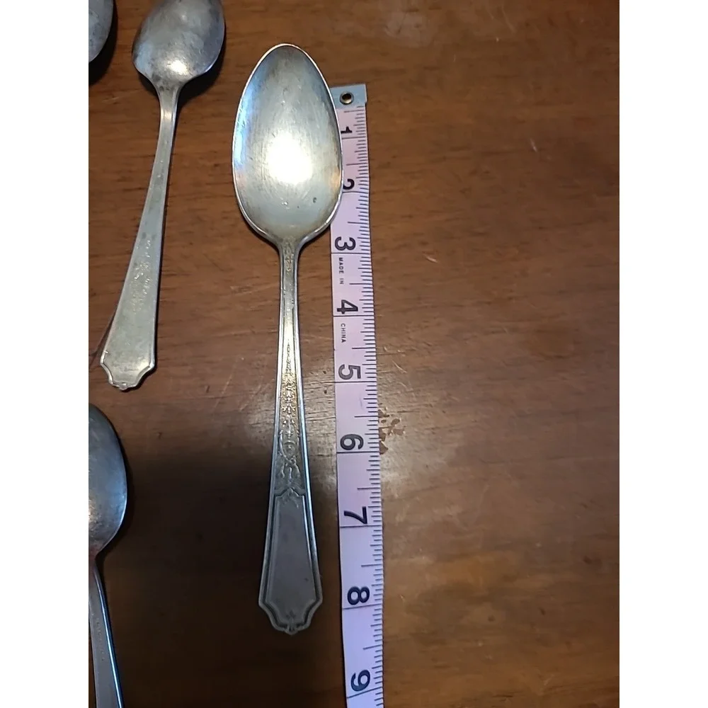 Vintage 1924 Ancestral‎ Spoons by 1847 Rogers Bros 10 Spoons 4- 6